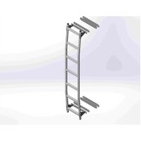 Fixed Rear ladder Alloy Ladder Lightweight ,Durable and Suitable for Many Vans